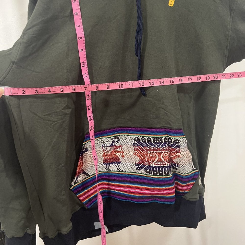 Peruvian Surf Hoodie men's unisex size Large, color gray - Picture 4 of 8